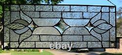 #1 Clear Victorian Stained Glass Window Transom (10 x 26)