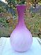 11.25 Antique Purple Mother Of Pearl Diamond Quilted Vase Cased Satin Glass