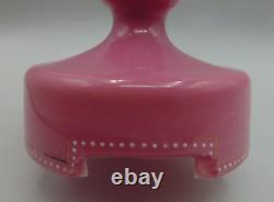 12 Harrach Pink Victorian Bohemian Hand Painted Enamel CROCUS Art Glass Vase