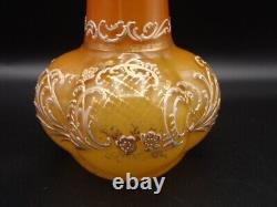 12 Victorian Loetz DEK I/4 Anomaly Orange to Yellow Hand Painted Art Glass Vase