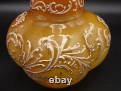 12 Victorian Loetz DEK I/4 Anomaly Orange to Yellow Hand Painted Art Glass Vase