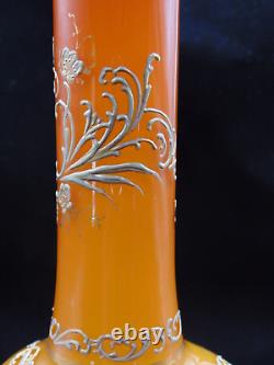 12 Victorian Loetz DEK I/4 Anomaly Orange to Yellow Hand Painted Art Glass Vase