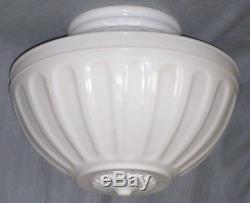 12 Wide Art Deco Nouveau Victorian Milk Glass Light Globe with 6 Inch Opening