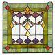 17 H X 17 W Victorian Tiffany-style Stained Glass Window Panel