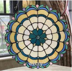 18 x 18 Victorian Starlight Tiffany Style Stained Glass Window Panel