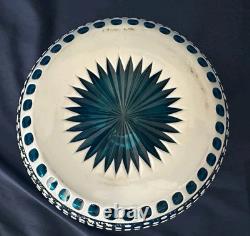 1800's Rare Thomas Webb Blue And White Art Glass Crystal Bowl 8.25 D 1800's Rare Thomas Webb Blue And White Art Glass Crystal Bowl 8.25 D