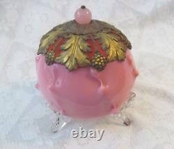 1800s Antique Art Glass Footed Potpourri DishRose Bowl withLidScent Pomander 1800s Antique Art Glass Footed Potpourri DishRose Bowl withLidScent Pomander