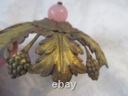 1800s Antique Art Glass Footed Potpourri DishRose Bowl withLidScent Pomander 1800s Antique Art Glass Footed Potpourri DishRose Bowl withLidScent Pomander
