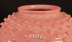 1880's Hobbs Brockunier Peachblow Hobnail Victorian Art Glass Hanging Lamp Shade