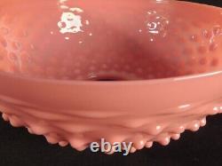 1880's Hobbs Brockunier Peachblow Hobnail Victorian Art Glass Hanging Lamp Shade