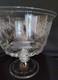 1890 English Hand Blown Etched Footed Bowl