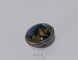 1920s Victorian Antique England 925 Sterling Bubble Glas Ballerina Dancer Brooch