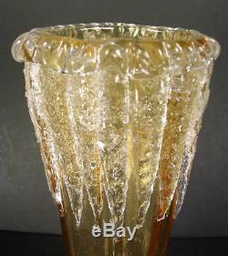 19c VICTORIAN MOSER HARRACH BOHEMIAN ICICLES CRACKED ICE ART GLASS VASE KRALIK
