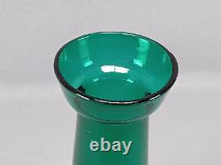 19th Century Bristol Green Hand Blown Glass Hyacinth Vase Circa 1840s C