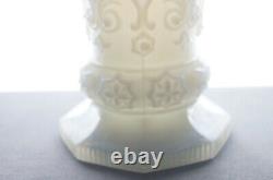 19th Century French / Belgian Blown Molded White Opaline Trumpet Vase C. 1850