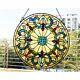 22 X 22 Victorian Tiffany-style Royal Stained Glass Round Window Panel