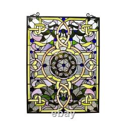 25 x 18 Tiffany-Style Victorian Passion Stained Glass window Panel