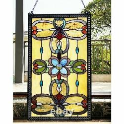 26 H Victorian Stained Glass Enchanted Tiffany Style Window Panel
