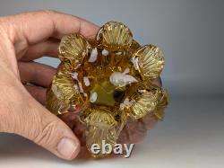 2x Antique 19th Century Victorian Amberina Art Glass Vases