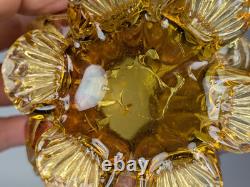2x Antique 19th Century Victorian Amberina Art Glass Vases
