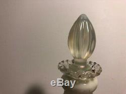 3 FENTON Hand-Blown Hand-Painted Cologne Perfume Bottles Opaline Opalescent