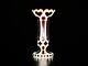 A Stunning Victorian Bohemian White Cut To Cranberry Glass Vase