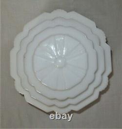 ANTIQUE ART DECO CHANDELIER FLUSH MOUNT CEILING FIXTURE GLASS SHADE 1930's