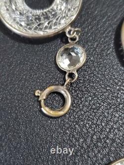 ANTIQUE Art Deco Clear Crystal Paste & Molded Glass Rivière Victorian Necklace ANTIQUE Art Deco Clear Crystal Paste & Molded Glass Rivière Victorian Necklace