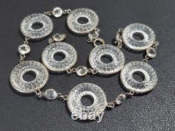 ANTIQUE Art Deco Clear Crystal Paste & Molded Glass Rivière Victorian Necklace ANTIQUE Art Deco Clear Crystal Paste & Molded Glass Rivière Victorian Necklace