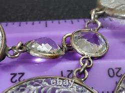 ANTIQUE Art Deco Clear Crystal Paste & Molded Glass Rivière Victorian Necklace ANTIQUE Art Deco Clear Crystal Paste & Molded Glass Rivière Victorian Necklace