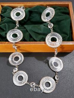 ANTIQUE Art Deco Clear Crystal Paste & Molded Glass Rivière Victorian Necklace ANTIQUE Art Deco Clear Crystal Paste & Molded Glass Rivière Victorian Necklace