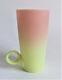 Antique Mt Washington Burmese Lemonade Cup Mug Victorian Satin Art Glass C 1890