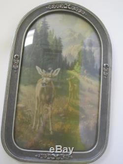 Aesthetic Art Deco Victorian Picture Frame Fits 11 1/2x 19 1/2 WithBubble Glass