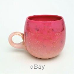 Agata Peach Blow Cup by New England Glass Co Victorian Period RARE