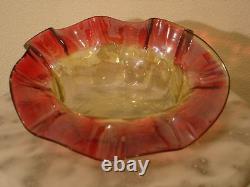 Amberina Victorian Art Glass JIP Jack In The Pulpit Shaped Bowl