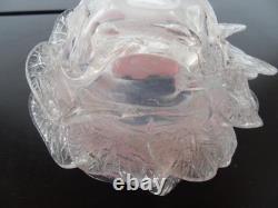 Antique 1890's LOETZ Bohemian Pink Opalescent Art Nouveau Glass Candle holder