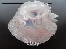 Antique 1890's LOETZ Bohemian Pink Opalescent Art Nouveau Glass Candle holder