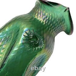 Antique 1900s Pallme-Konig Art Nouveau Green Iridescent Art Glass Vase Austrian