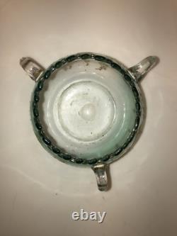 Antique 19th C Victorian Art Glass Vase Enameled Bohemian LOETZ