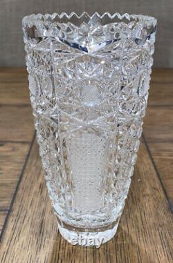 Antique AMERICAN BRILLIANT Cut Glass Small Bud Vase 6 Inch Tall