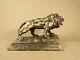 Antique Advertising Paperweight Albion Malleable Iron Figural Lion Mi American