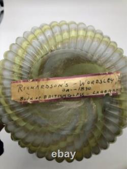 Antique Art Glass Vase Richardson's Wordsley, c. 1890 Rare British Victorian Antique Art Glass Vase Richardson's Wordsley, c. 1890 Rare British Victorian
