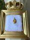 Antique Art Nouveau 18k Gold Cherub Memorial Pendant With Glass Back