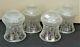 Antique Art Nouveau Art Deco Victorian Acid Etched Iridescent Glass Lamp Shades