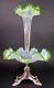 Antique Art Nouveau Epergne Vase Centerpiece Opalescent French Victorian Glass