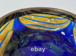 Antique Art Nouveau Iridescent Glass Pulled Feather Rose Bowl Vase Loetz Era