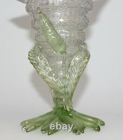 Antique Art Nouveau Loetz Shell Vase Candia Chine Austria Bohemian Art Glass