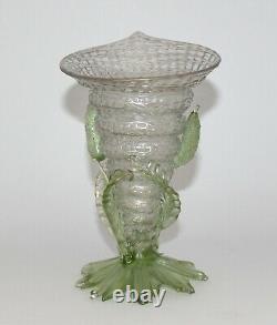 Antique Art Nouveau Loetz Shell Vase Candia Chine Austria Bohemian Art Glass