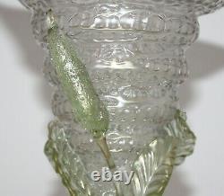 Antique Art Nouveau Loetz Shell Vase Candia Chine Austria Bohemian Art Glass