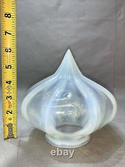 Antique Arts & Crafts Victorian Blown Opaline Glass Lamp Shade Benson Alchemy
